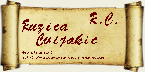 Ružica Cvijakić vizit kartica